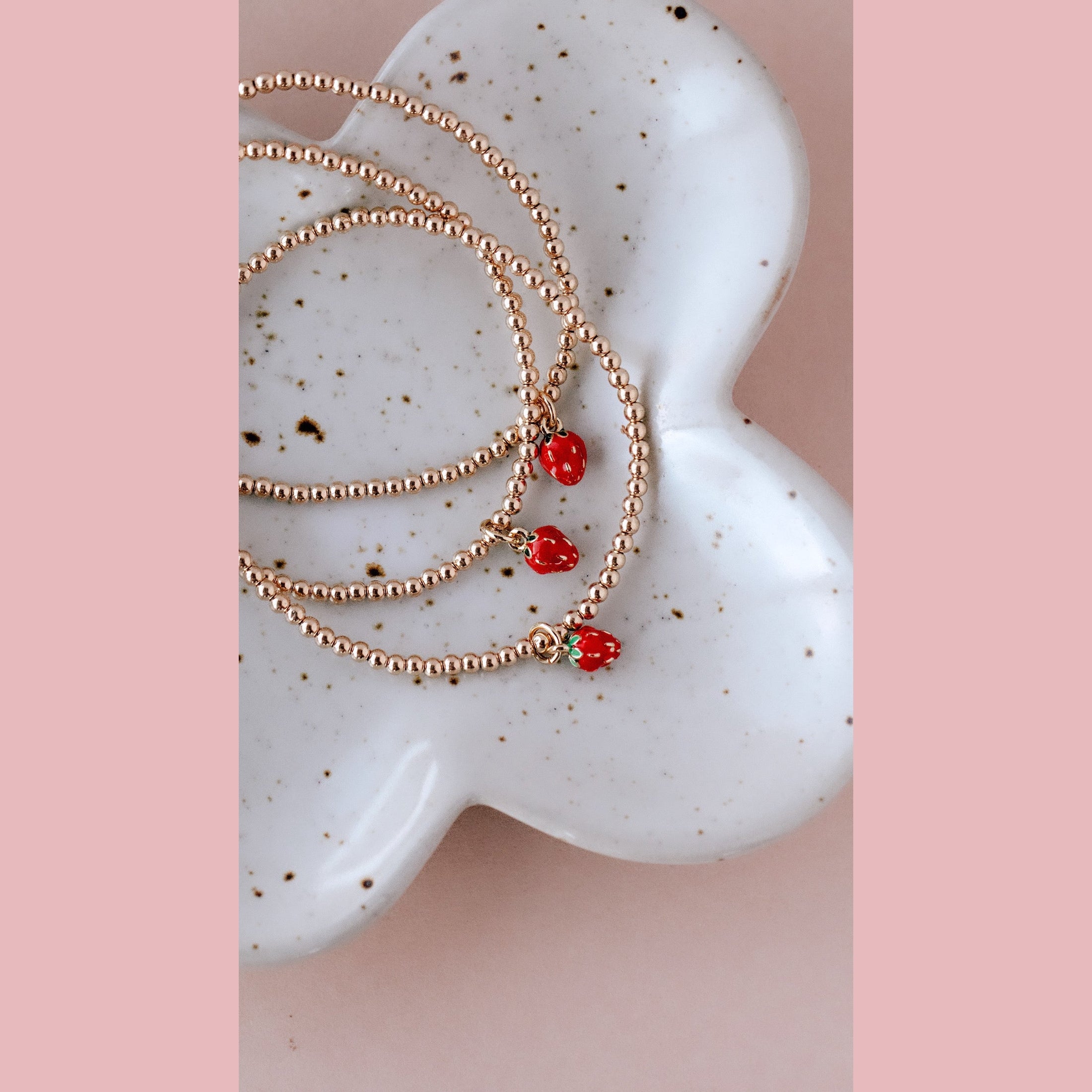 Itty Bitty Strawberry Bracelet – The Neon Cactus Studio
