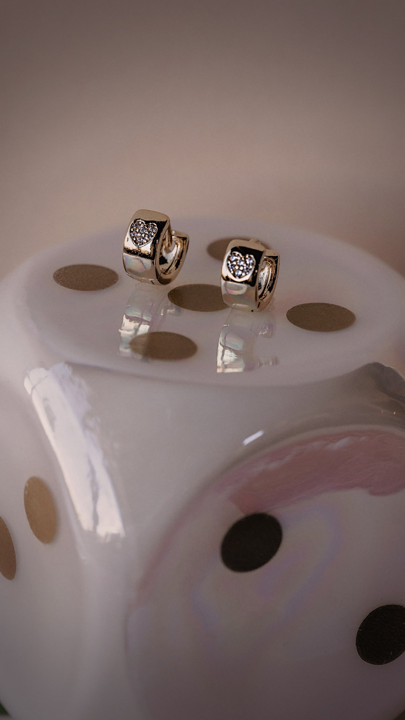 CZ Heart Huggies - The Neon Cactus Studio