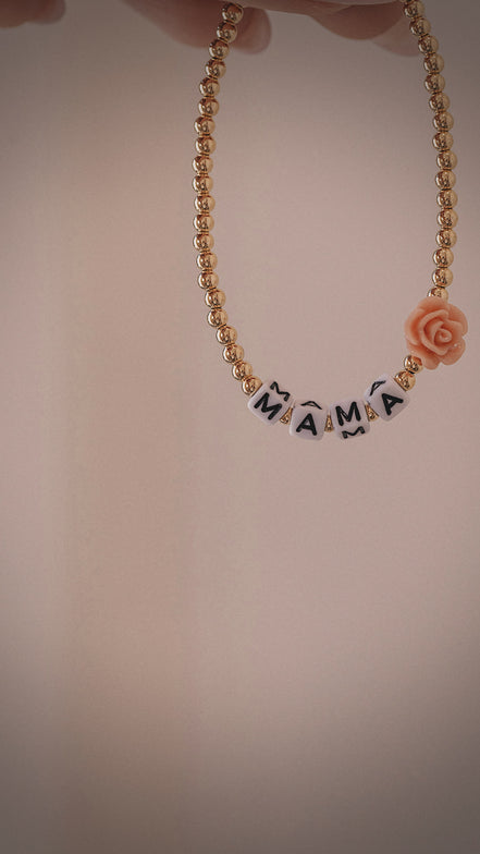 Mama Flower Gold Filled Bracelet