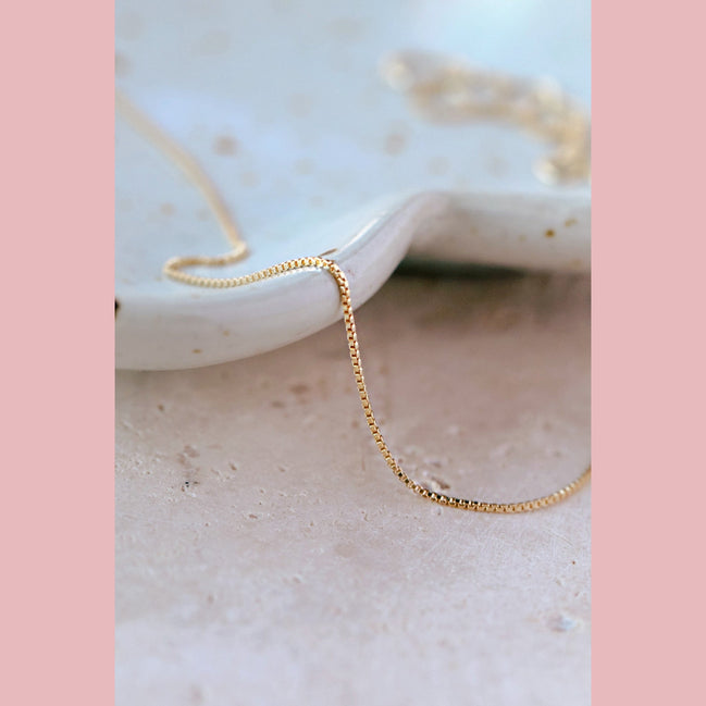 Dainty Diamond Cut Box Chain