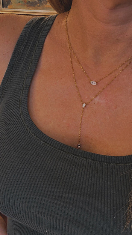 Marquise Lariat Necklace