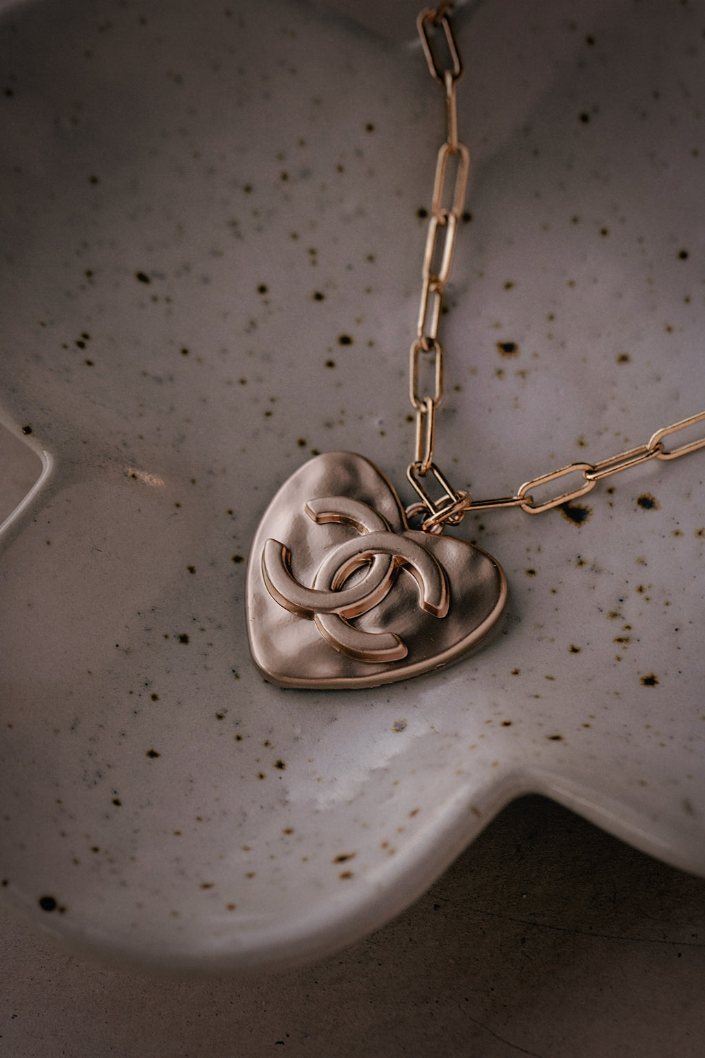 Chic CC Heart Necklace