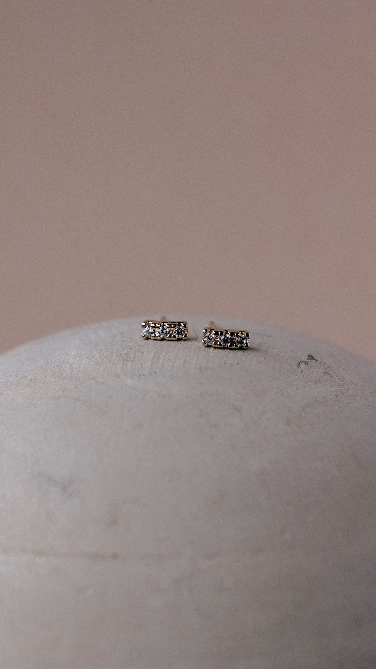CZ Bar Stud Earring