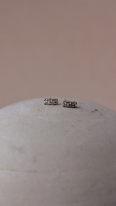CZ Bar Stud Earring