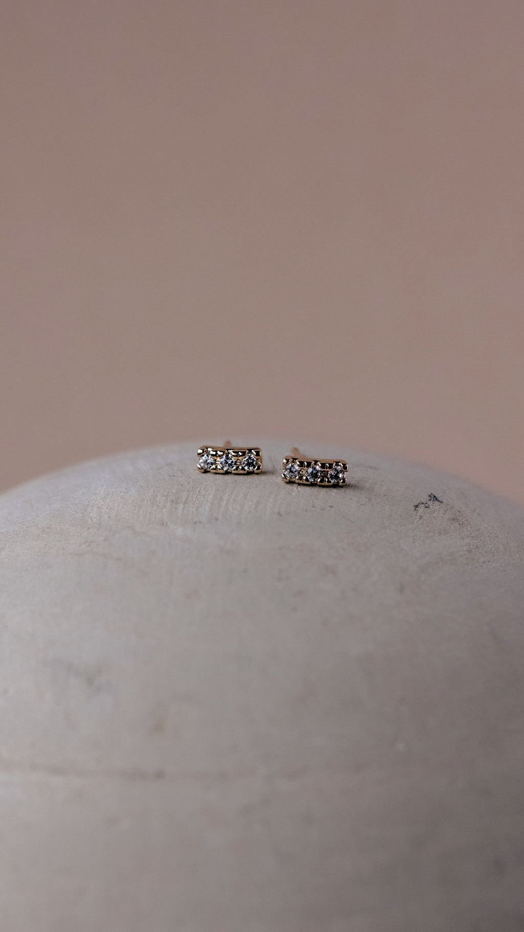 CZ Bar Stud Earring