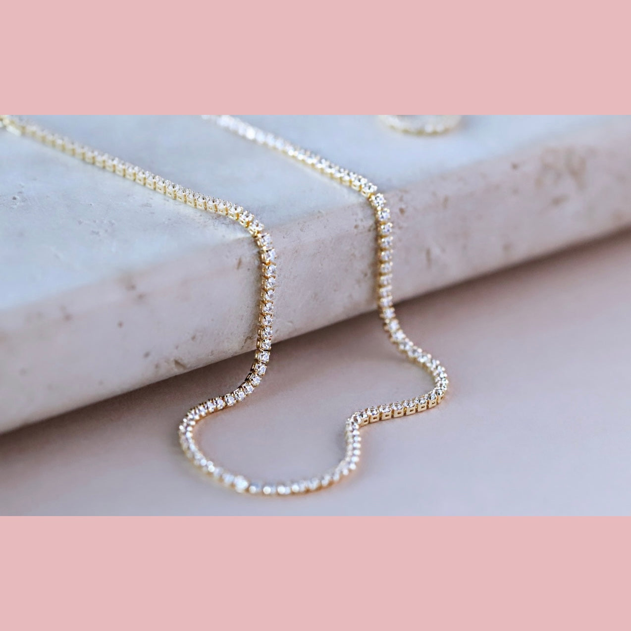 Dainty Diamond CZ Tennis Choker