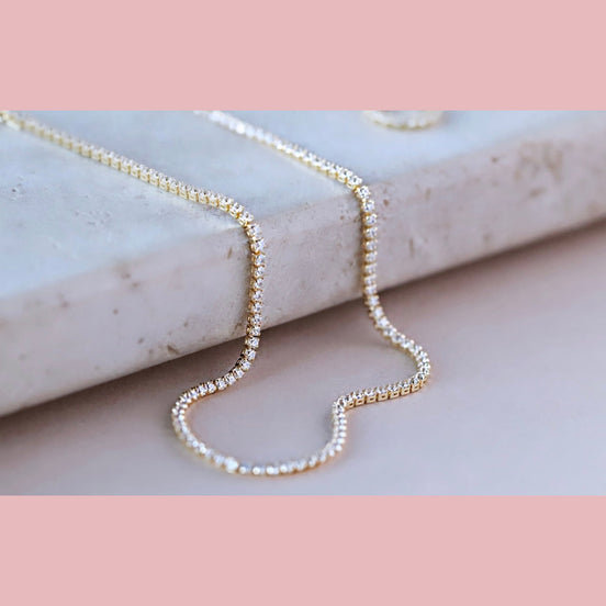 Dainty Diamond CZ Tennis Choker