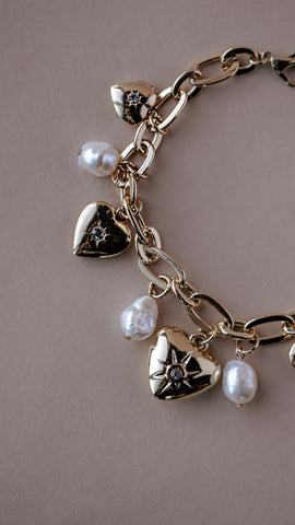 Heart Locket Charm Bracelet