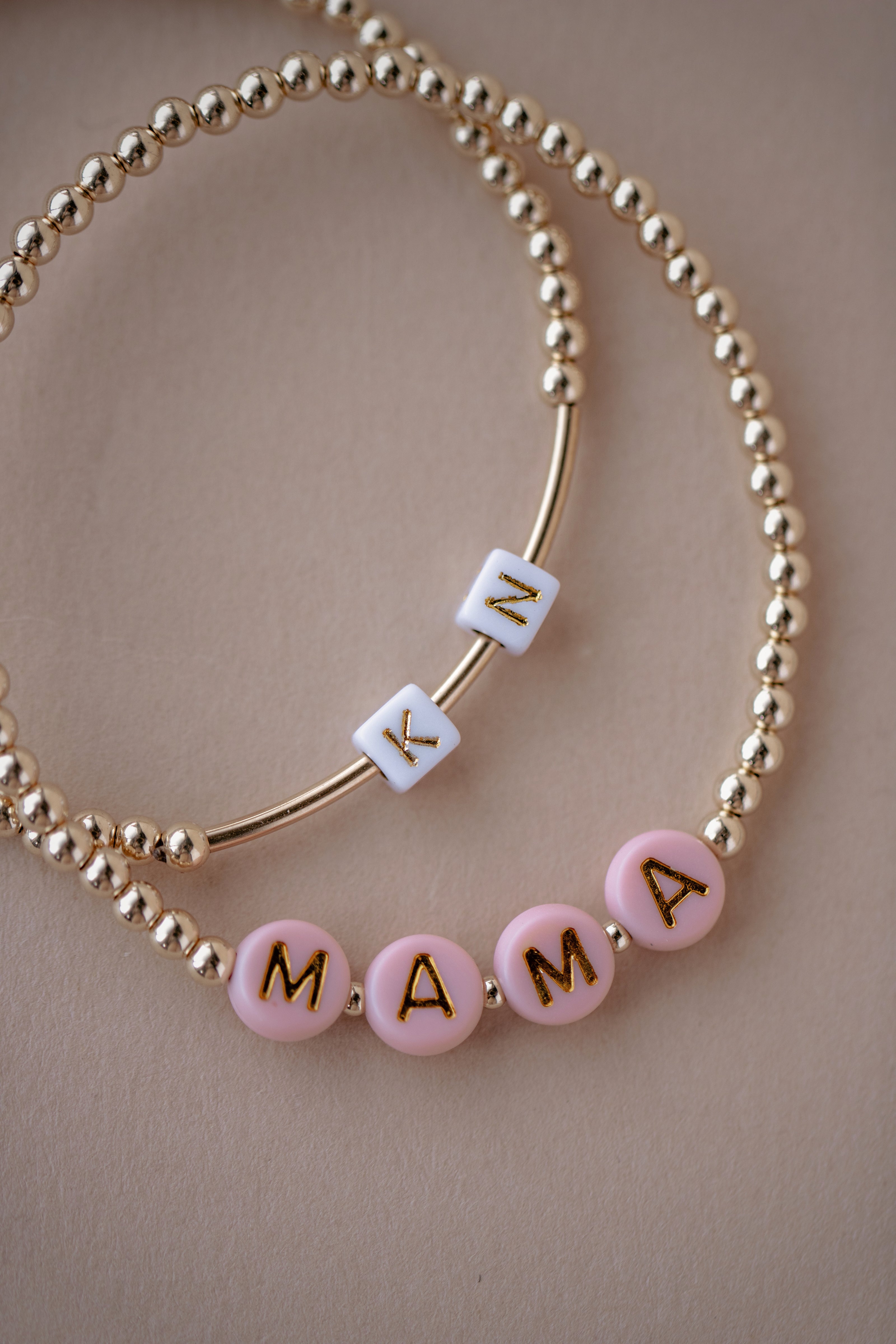 Floating Initial Bar Bracelet