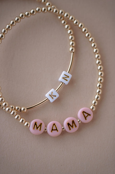 Floating Initial Bar Bracelet