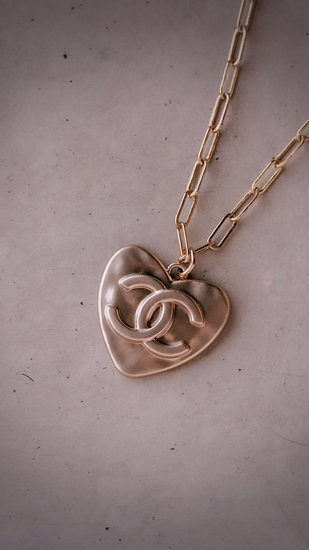Chic CC Heart Necklace