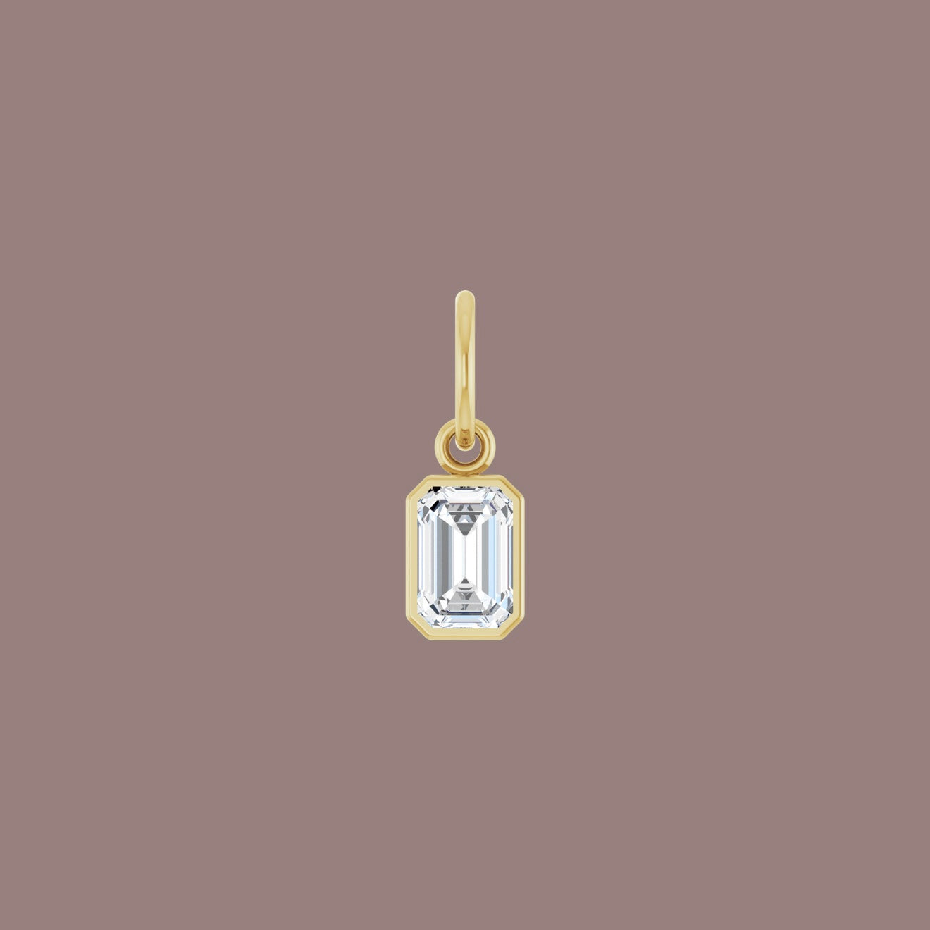 14kt Emerald Lab Diamond Pendant