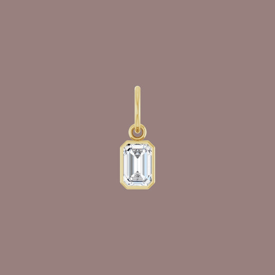 14kt Emerald Lab Diamond Pendant