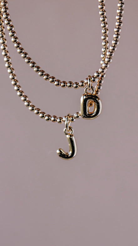Balloon Initial Bracelet