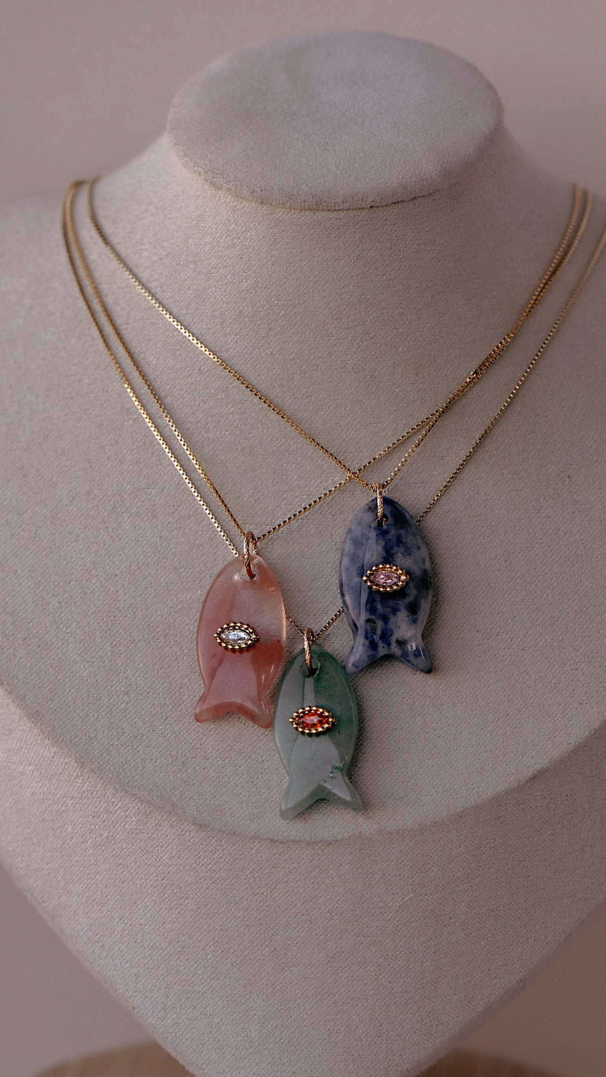 Stone Fish Necklace