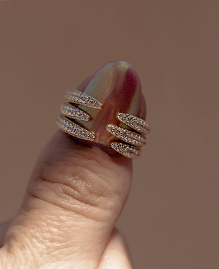 CZ Claw Ring - The Neon Cactus Studio