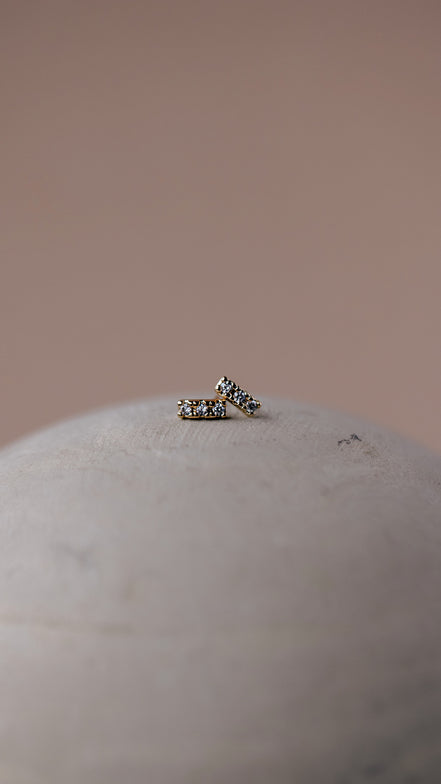 CZ Bar Stud Earring