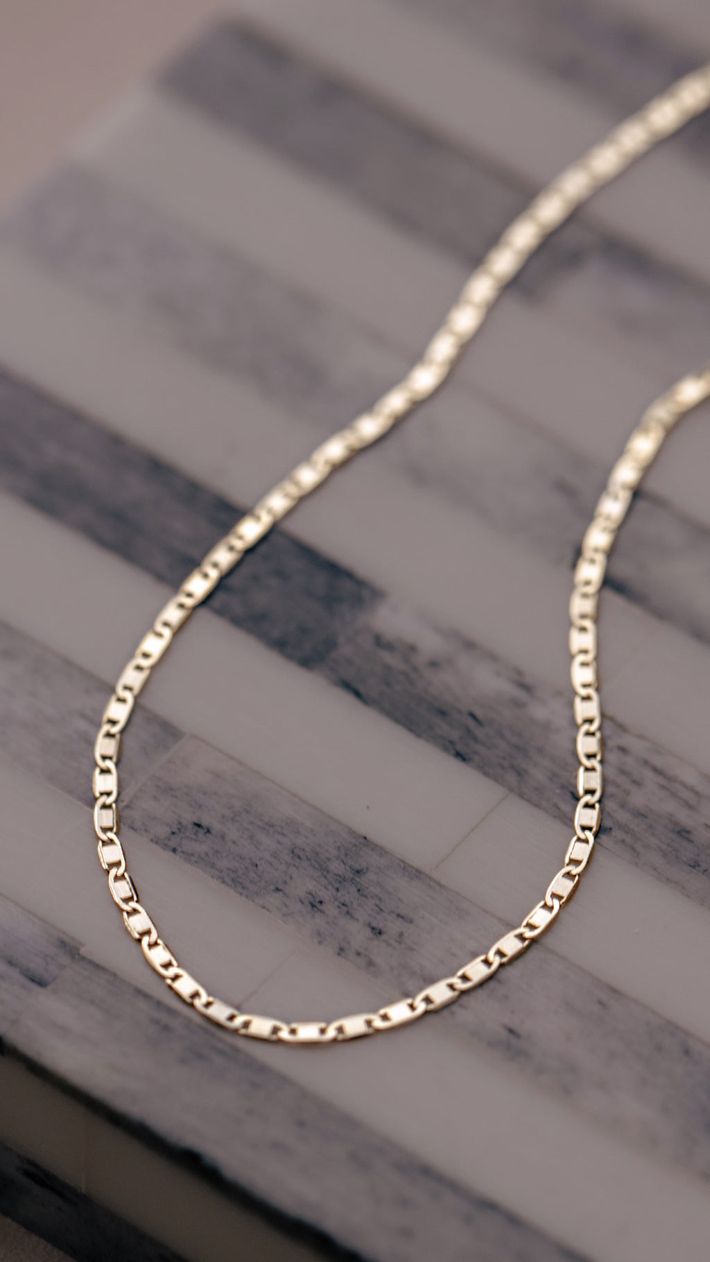 14kt Gold Flat Mirror Chain
