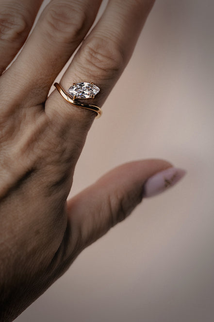 Marquise Curve Ring
