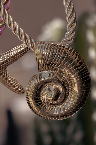 Conch Shell Cord Pendant
