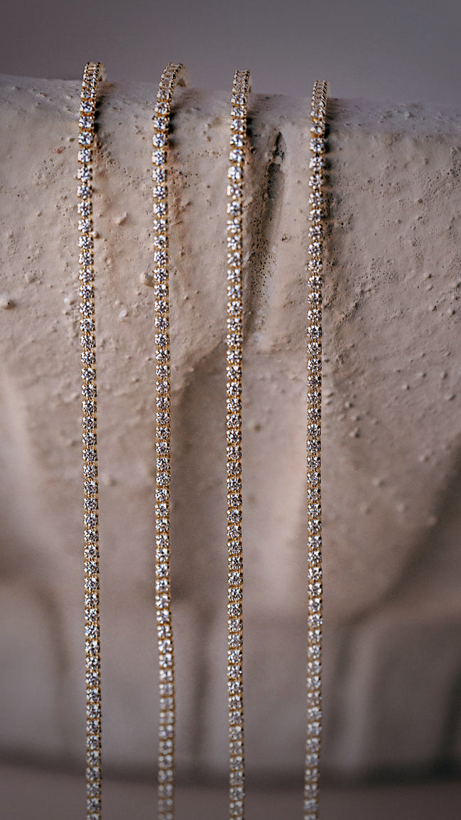 Diamond CZ Tennis Bracelet 1.2mm - The Neon Cactus Studio