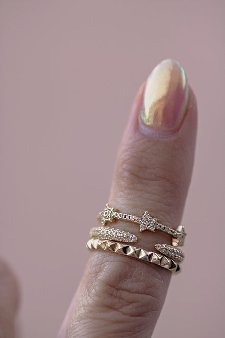 CZ Claw Ring - The Neon Cactus Studio