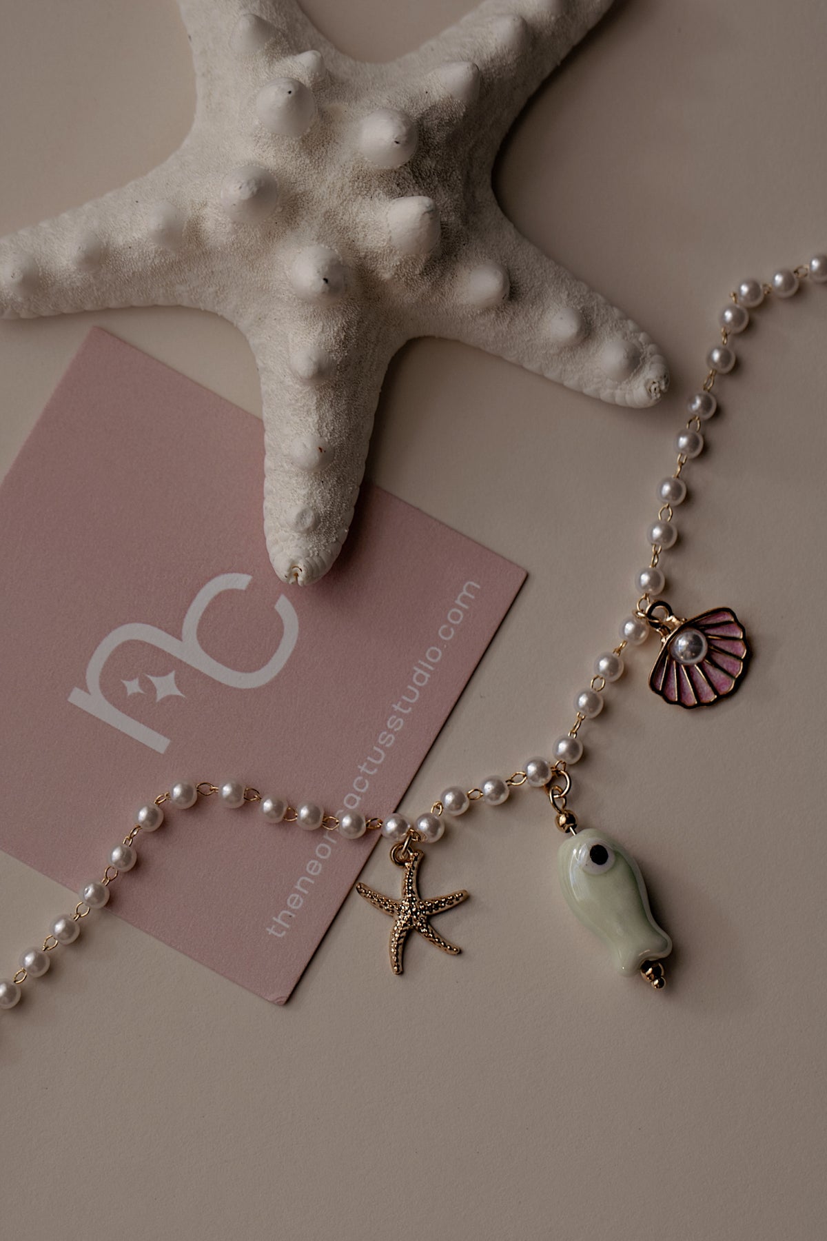 Cute Little Fish Pearl Charm Necklace