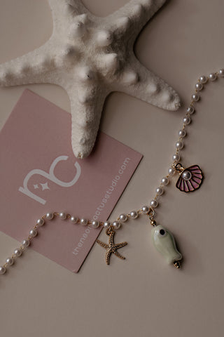 Cute Little Fish Pearl Charm Necklace