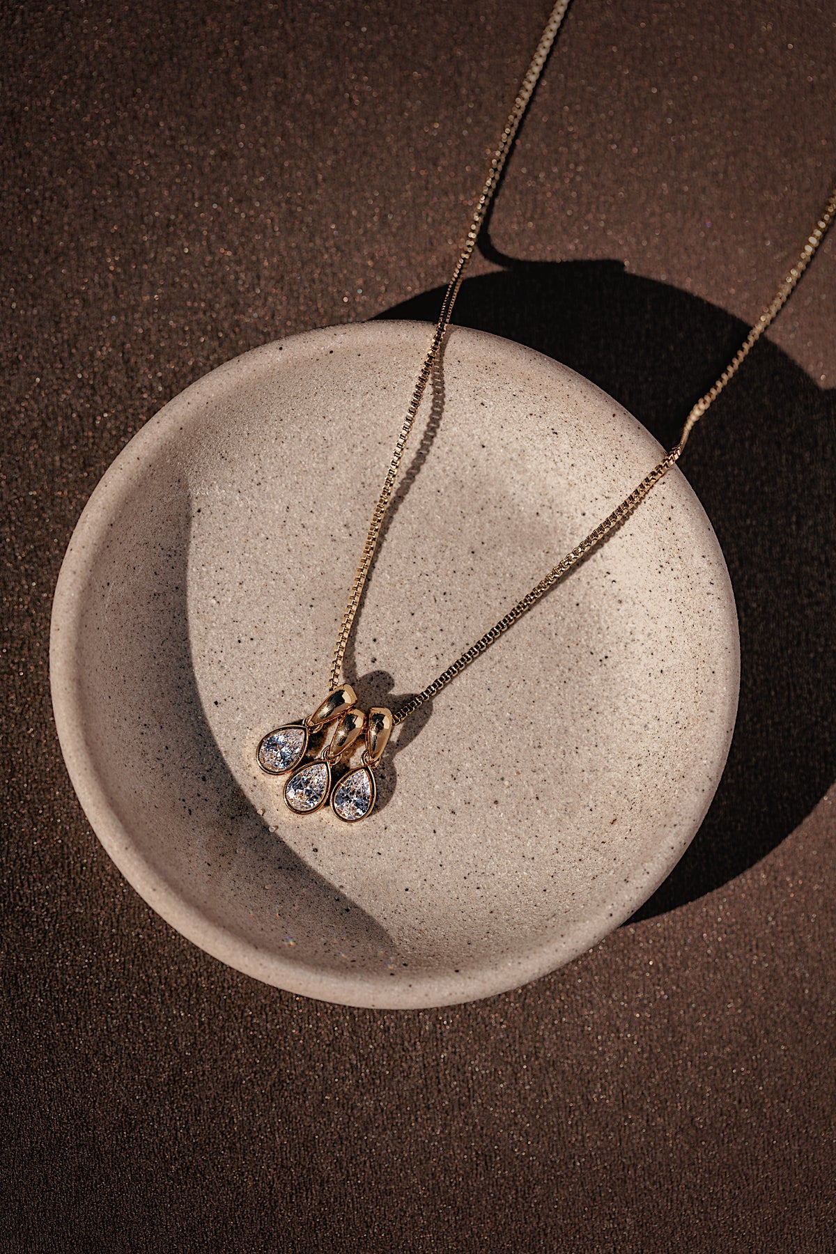 Triple Pear Drop Necklace