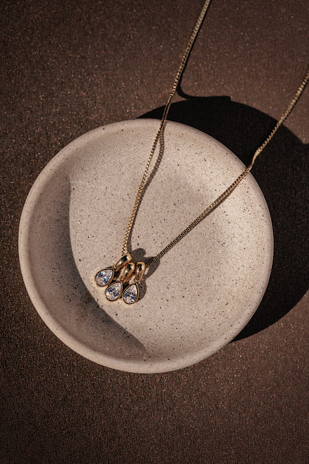 Triple Pear Drop Necklace