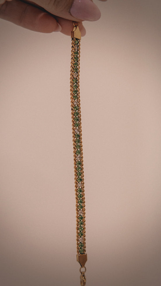 Green Braided Glow Bracelet