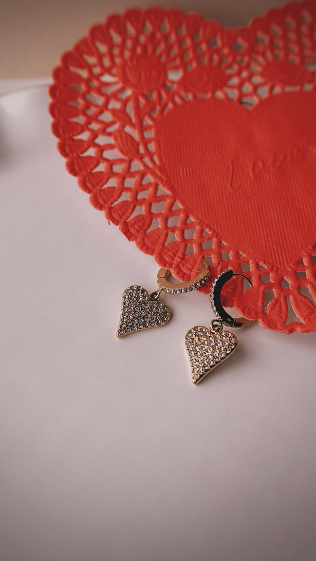 Crystal Crush Heart Huggies