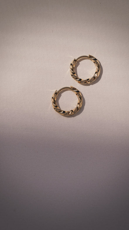 Twisted Gold Hoops