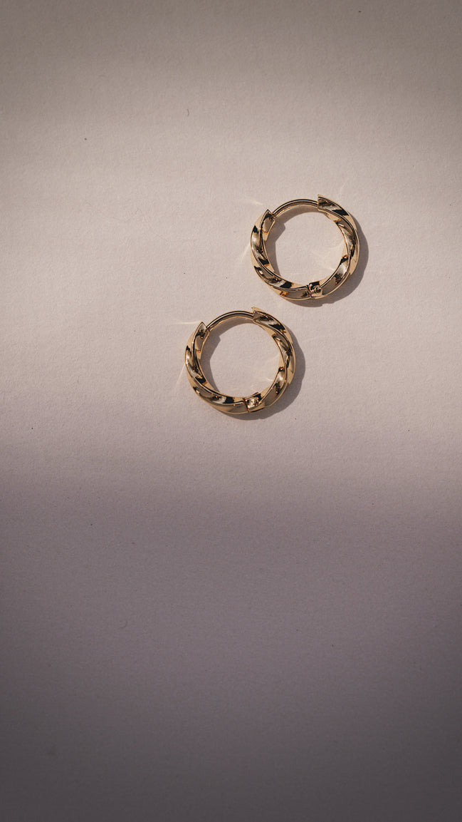 Twisted Gold Hoops