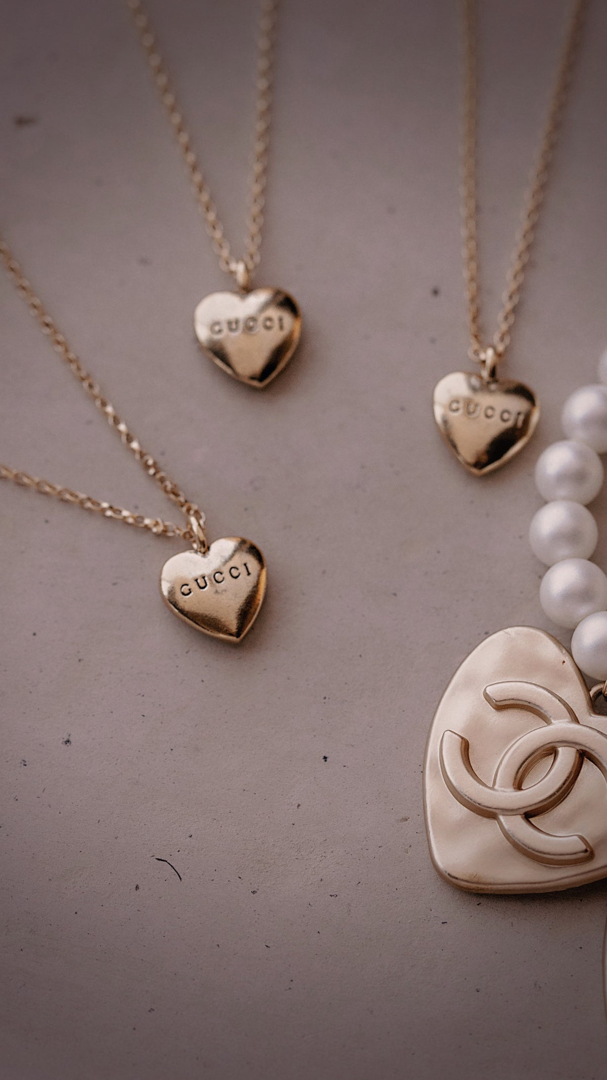 Mini Upcycled Gucci Heart Necklace