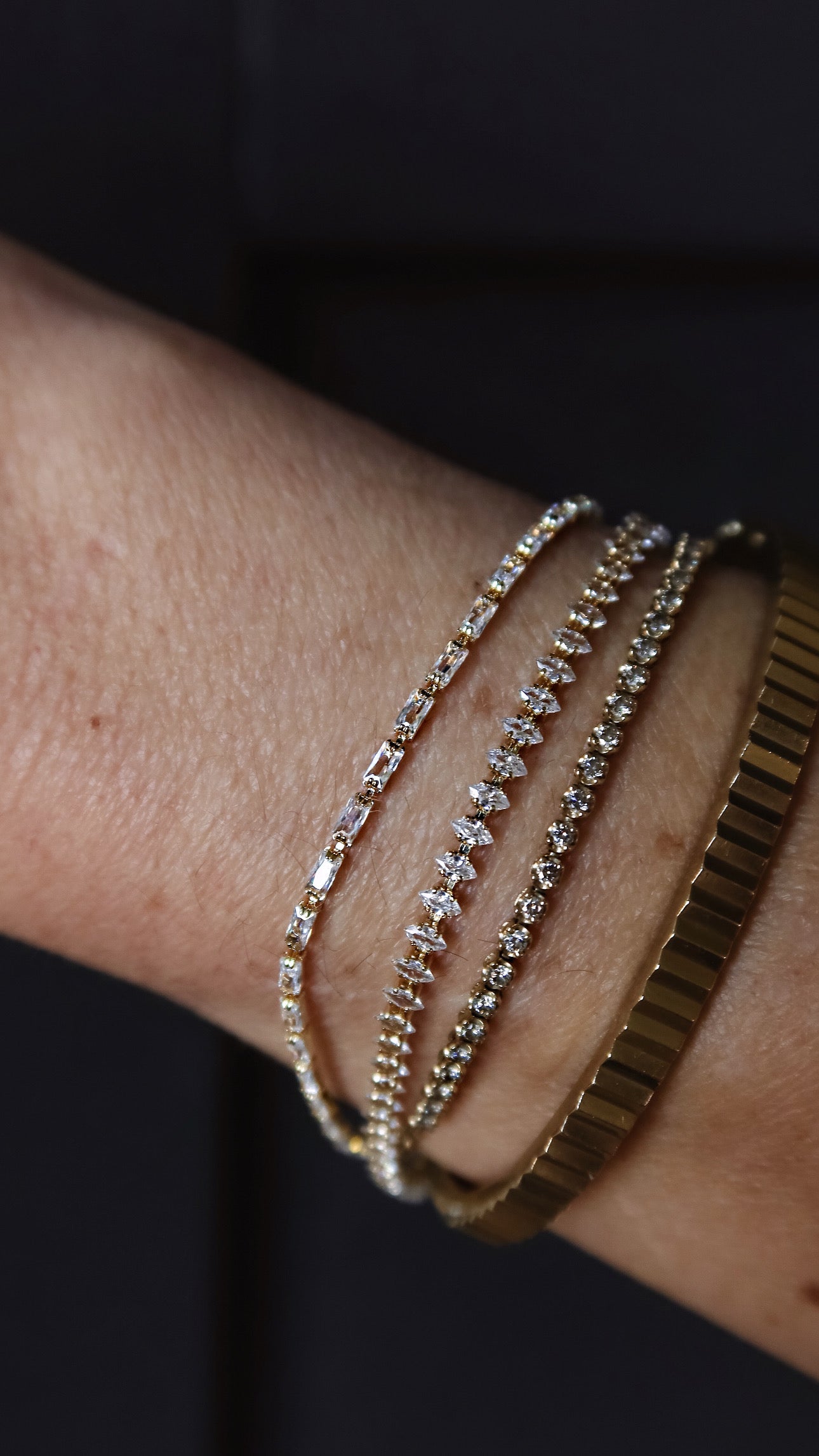 Dainty Baguette Tennis Bracelet - The Neon Cactus Studio