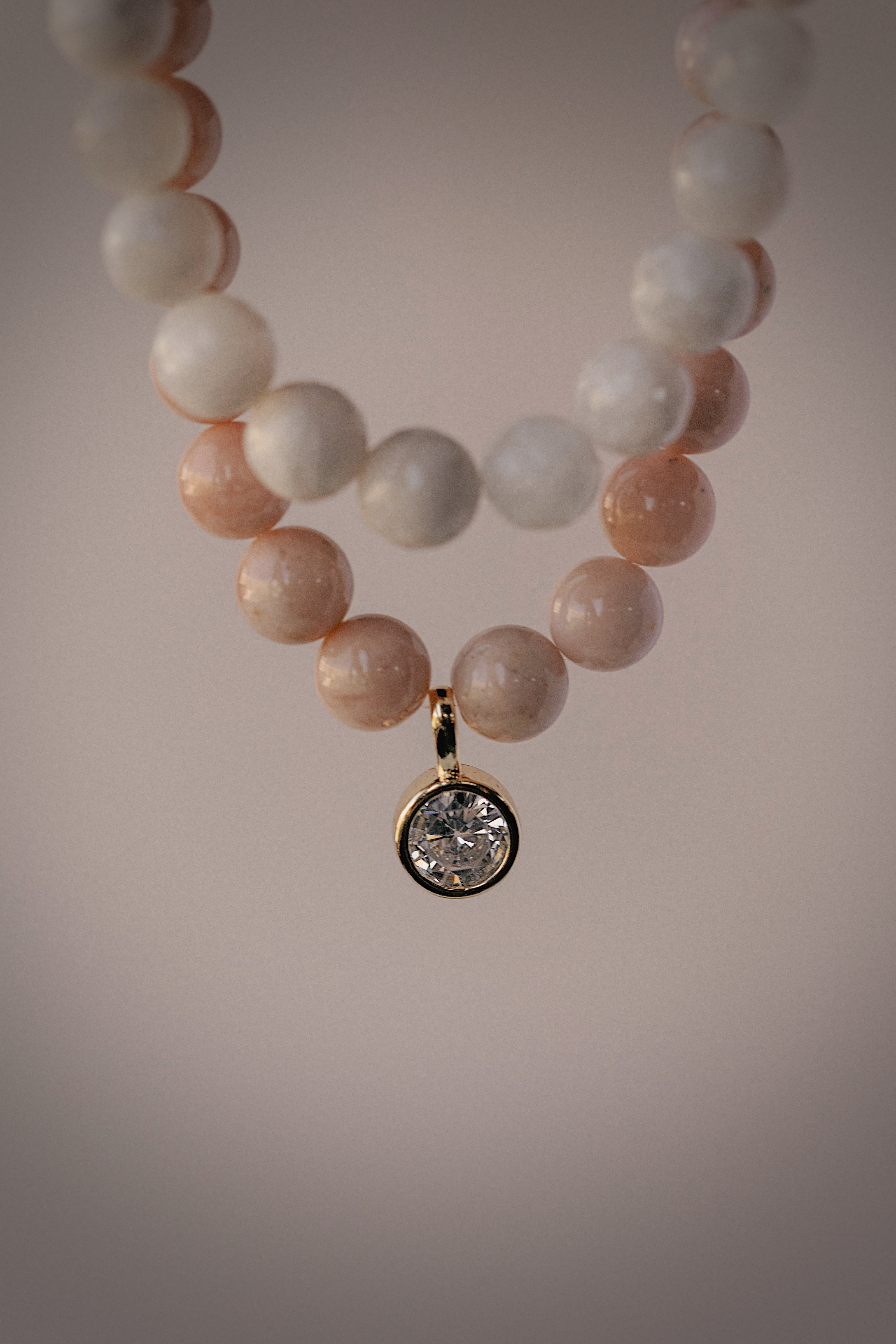 Moonstone Beaded Necklace