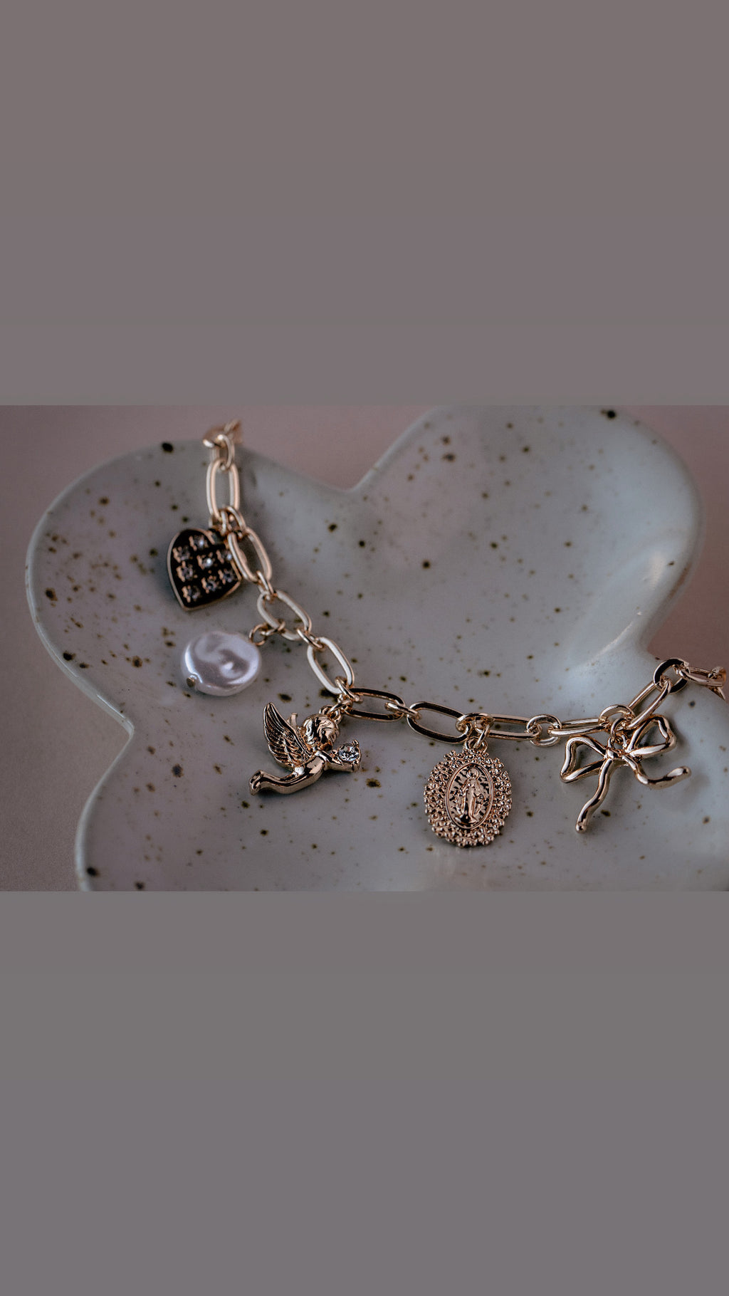 Love and Prayers Chunky Charm Bracelet