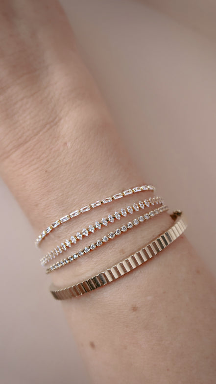 Dainty Baguette Tennis Bracelet - The Neon Cactus Studio