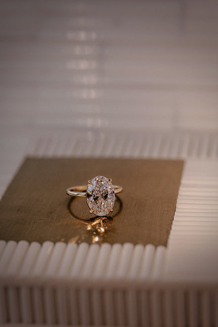5.01 Carat Oval Lab Diamond Solitaire Ring