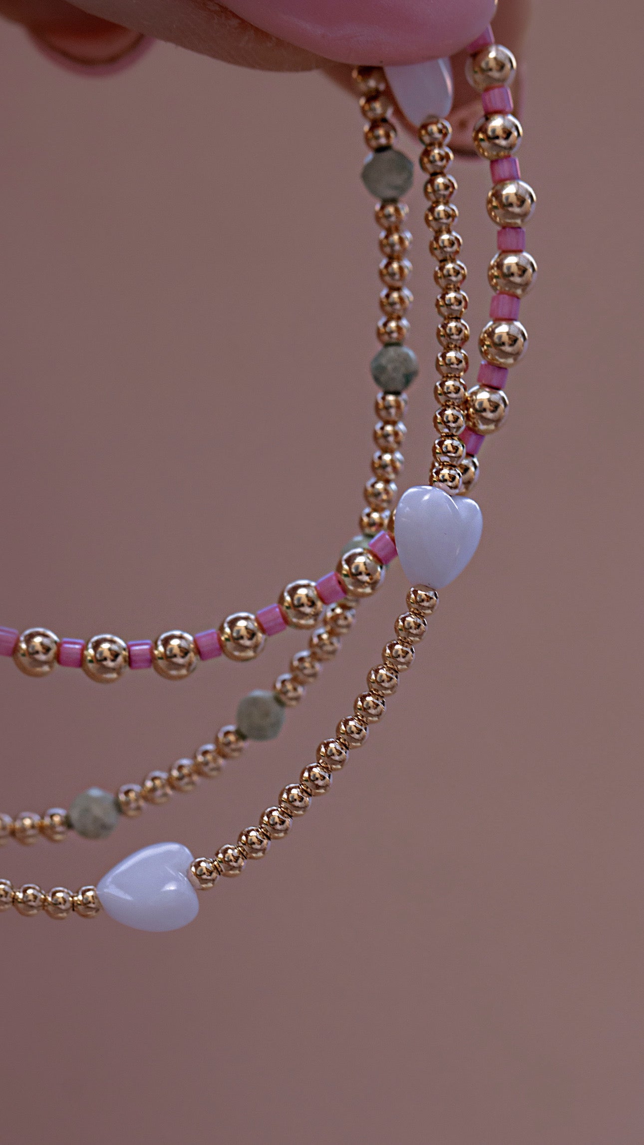 White Hearts Bracelet