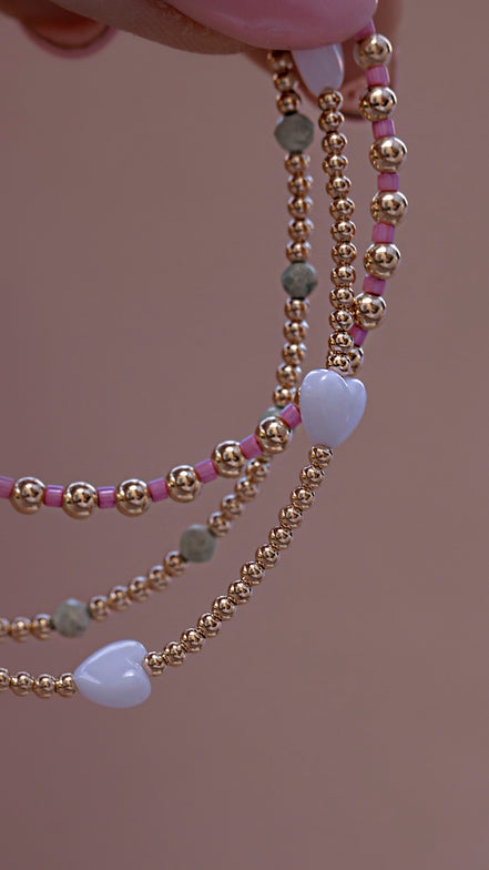 White Hearts Bracelet