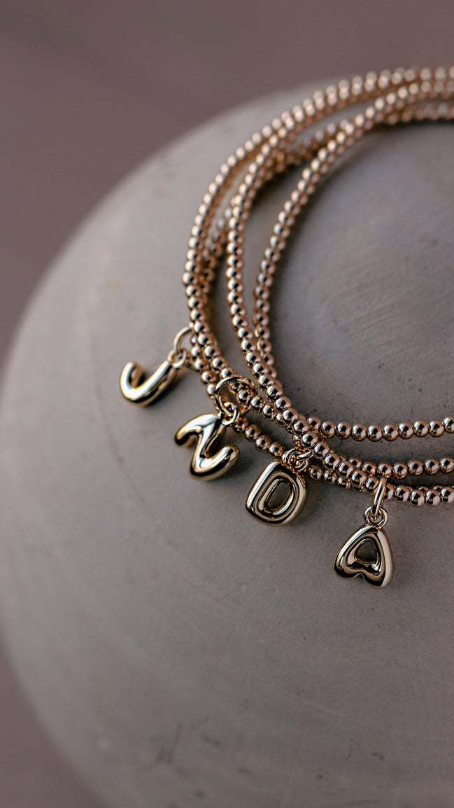 Balloon Initial Bracelet