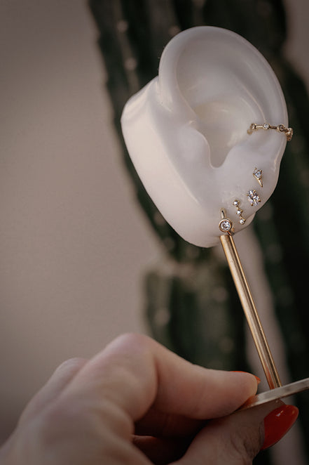 Mini Bezel CZ Hoops