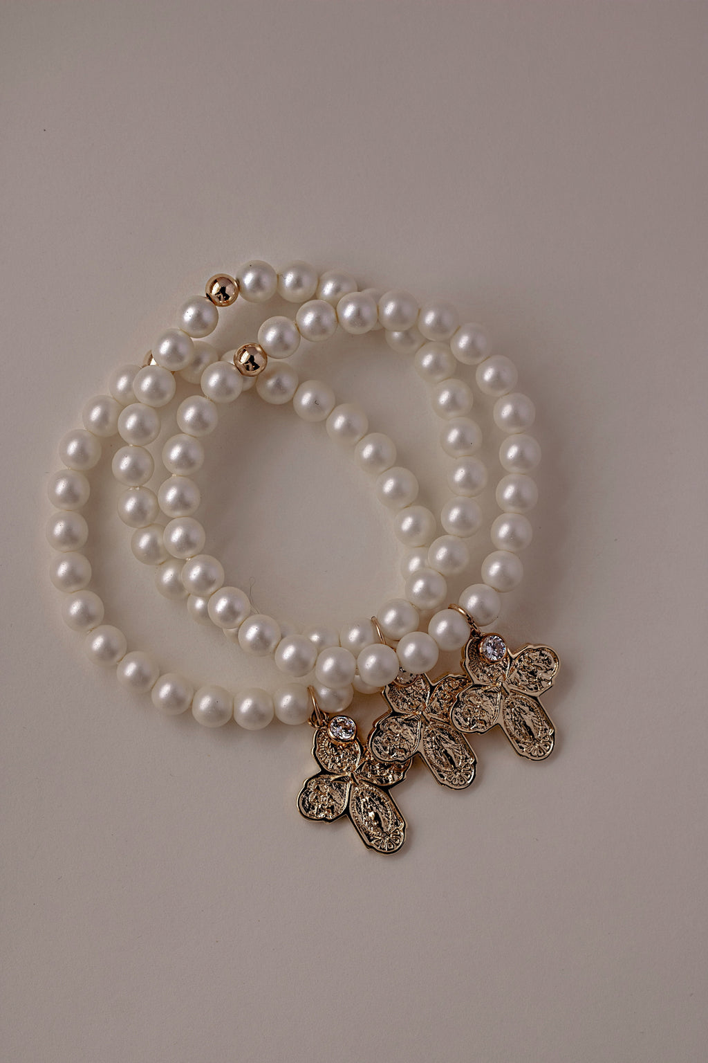 Pearl Cross Bracelet