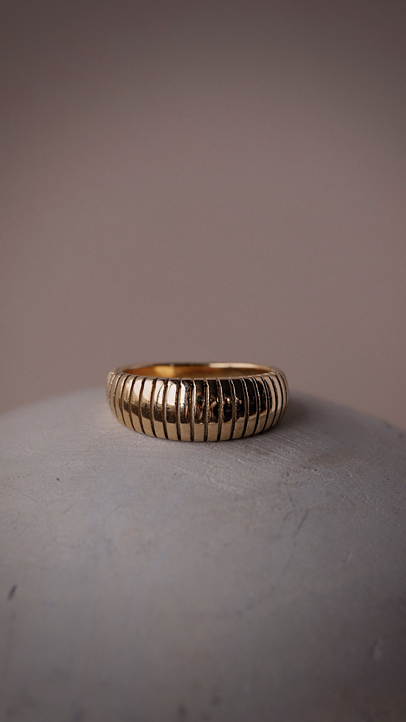 Golden Groove Ring