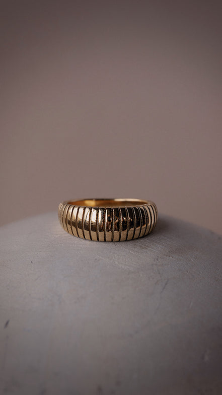 Golden Groove Ring