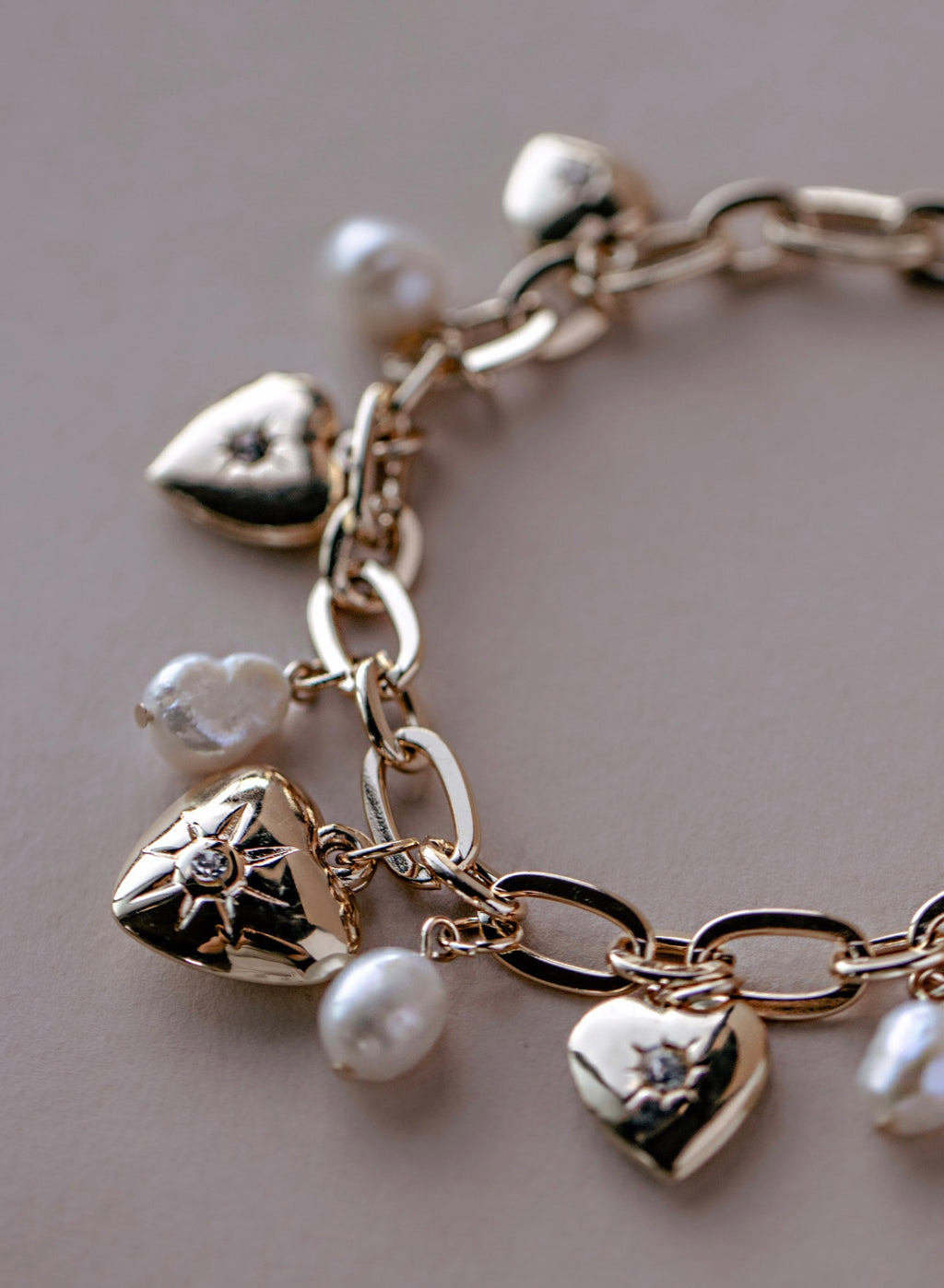 Heart Locket Charm Bracelet