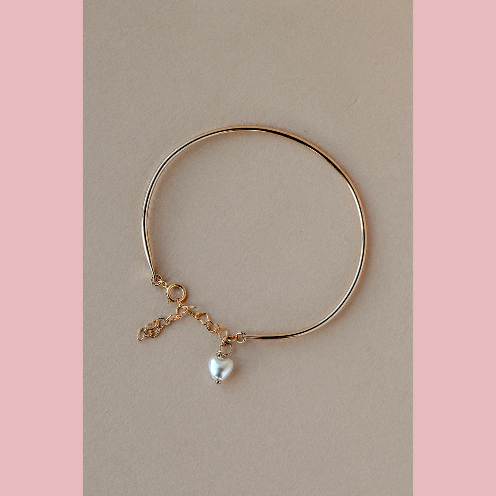 Gold Filled Heart Bangle