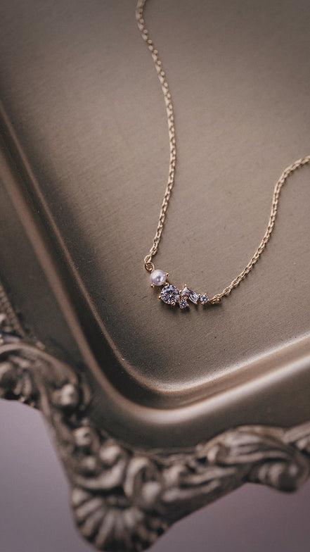 Pearl Cluster Necklace
